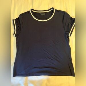 Athleta sunshirt navy with white detail